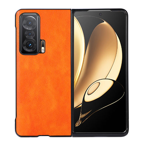 Coque Luxe Cuir et Plastique Housse Etui Mat BH5 pour Huawei Honor Magic V 5G Orange