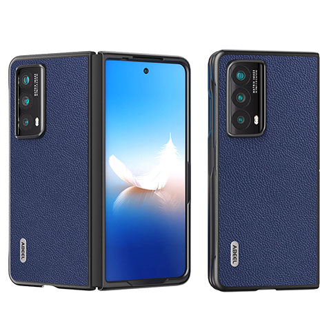 Coque Luxe Cuir et Plastique Housse Etui Mat BH5 pour Huawei Honor Magic Vs2 5G Bleu