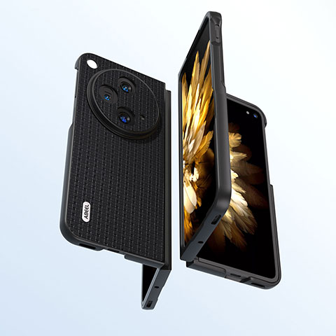 Coque Luxe Cuir et Plastique Housse Etui Mat BH5 pour OnePlus Open 5G Noir