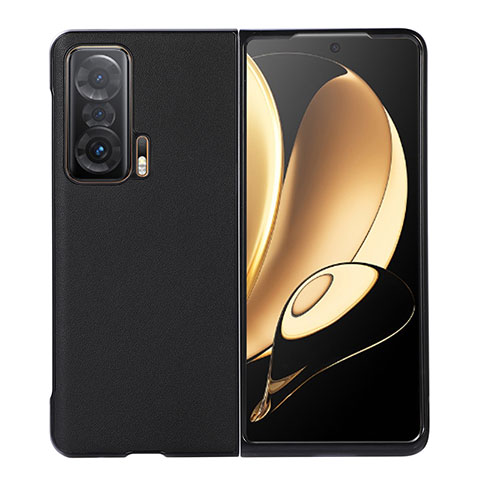 Coque Luxe Cuir et Plastique Housse Etui Mat BH8 pour Huawei Honor Magic V 5G Noir