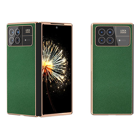 Coque Luxe Cuir et Plastique Housse Etui Mat BH9 pour Xiaomi Mix Fold 3 5G Vert