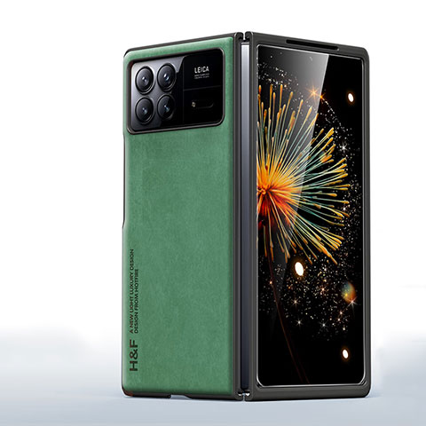 Coque Luxe Cuir et Plastique Housse Etui Mat L07 pour Xiaomi Mix Fold 3 5G Vert