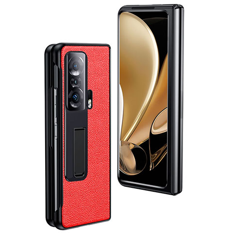 Coque Luxe Cuir et Plastique Housse Etui Mat S01 pour Huawei Honor Magic V 5G Rouge