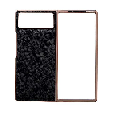 Coque Luxe Cuir et Plastique Housse Etui Mat S01 pour Xiaomi Mix Fold 2 5G Noir