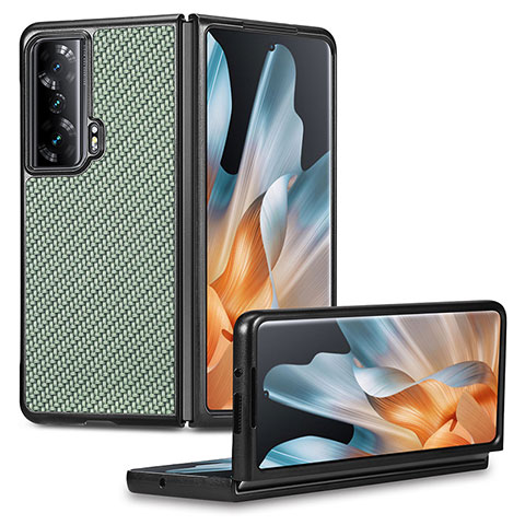 Coque Luxe Cuir et Plastique Housse Etui Mat S01D pour Huawei Honor Magic Vs 5G Vert