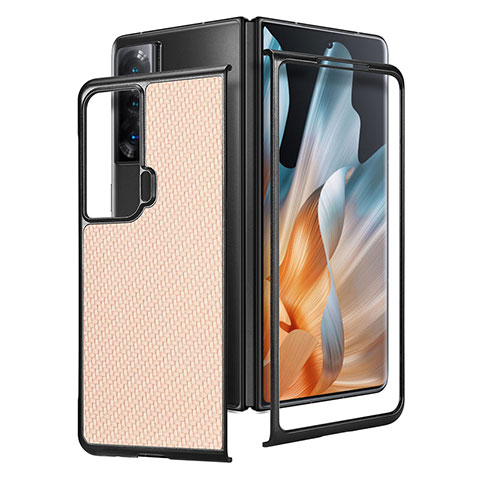 Coque Luxe Cuir et Plastique Housse Etui Mat S02D pour Huawei Honor Magic Vs 5G Or