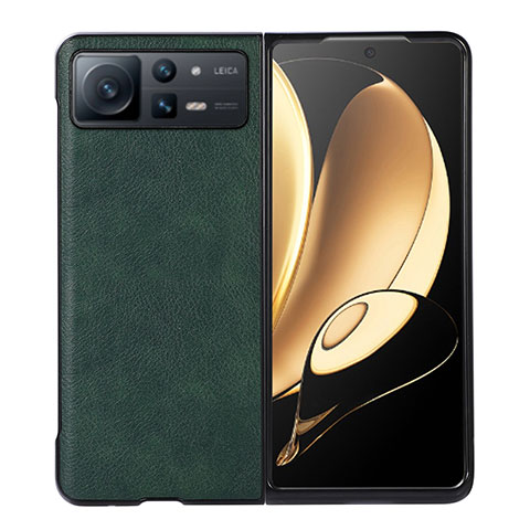 Coque Luxe Cuir et Plastique Housse Etui Mat S03 pour Xiaomi Mix Fold 2 5G Vert