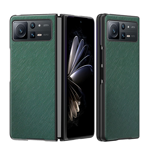 Coque Luxe Cuir et Plastique Housse Etui Mat S08 pour Xiaomi Mix Fold 2 5G Vert