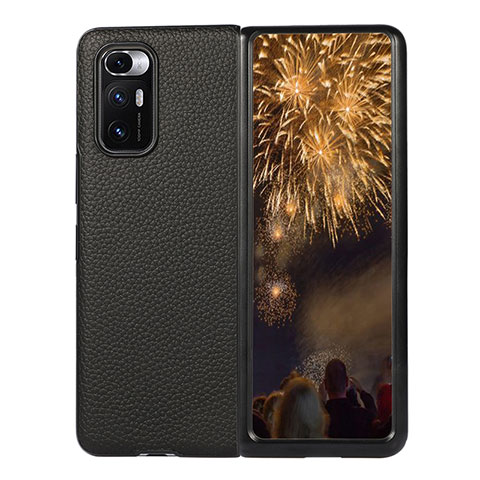 Coque Luxe Cuir et Plastique Housse Etui Mat S08 pour Xiaomi Mix Fold 5G Noir