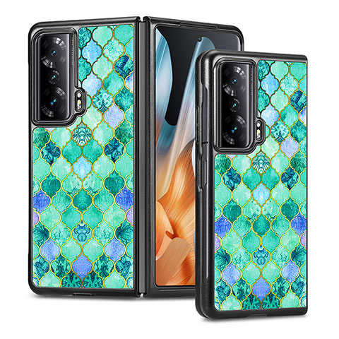 Coque Luxe Cuir et Plastique Housse Etui Mat S08D pour Huawei Honor Magic Vs Ultimate 5G Vert