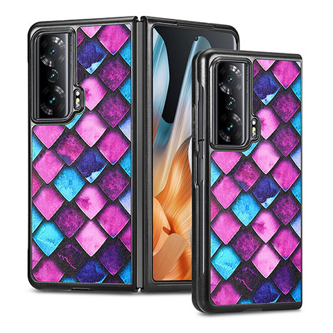 Coque Luxe Cuir et Plastique Housse Etui Mat S08D pour Huawei Honor Magic Vs Ultimate 5G Violet