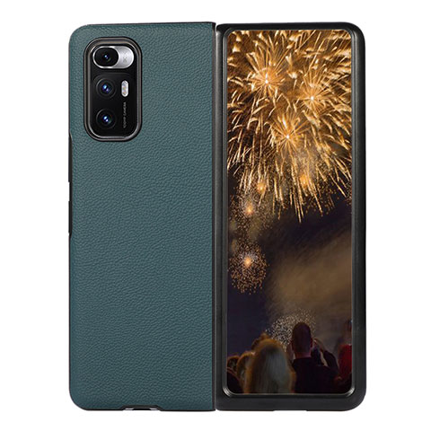 Coque Luxe Cuir et Plastique Housse Etui Mat S10 pour Xiaomi Mix Fold 5G Vert