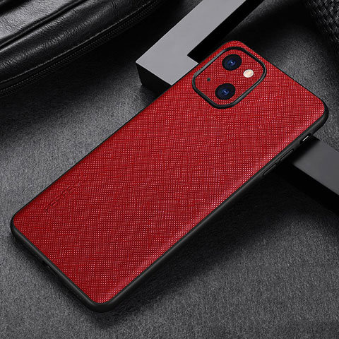 Coque Luxe Cuir Housse Etui A04 pour Apple iPhone 13 Rouge