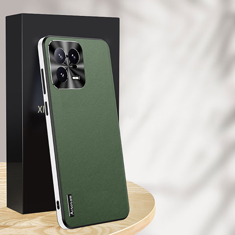 Coque Luxe Cuir Housse Etui AT1 pour Xiaomi Mi 13 Pro 5G Vert