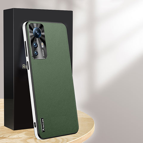 Coque Luxe Cuir Housse Etui AT1 pour Xiaomi Redmi K50 Ultra 5G Vert