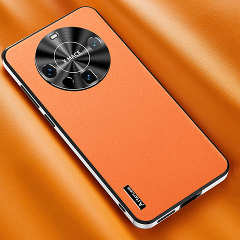 Coque Luxe Cuir Housse Etui AT2 pour Huawei Mate 60 Pro+ Plus Orange