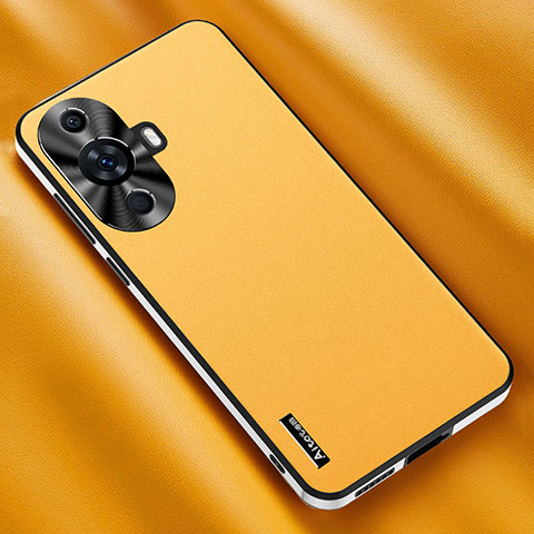 Coque Luxe Cuir Housse Etui AT2 pour Huawei Nova 11 Jaune