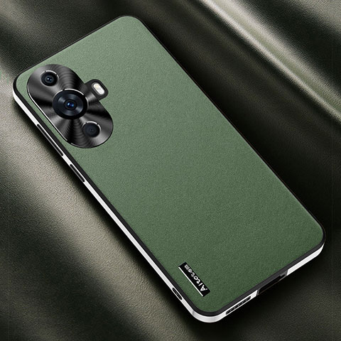 Coque Luxe Cuir Housse Etui AT2 pour Huawei Nova 11 Ultra Vert