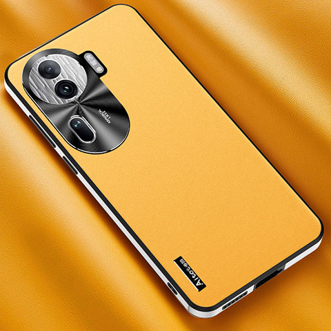 Coque Luxe Cuir Housse Etui AT2 pour Oppo Reno11 Pro 5G Jaune