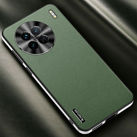 Coque Luxe Cuir Housse Etui AT2 pour Vivo X90 Pro 5G Vert