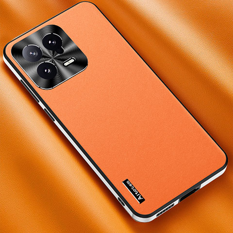 Coque Luxe Cuir Housse Etui AT2 pour Xiaomi Mi 13 5G Orange