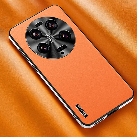 Coque Luxe Cuir Housse Etui AT2 pour Xiaomi Mi 13 Ultra 5G Orange