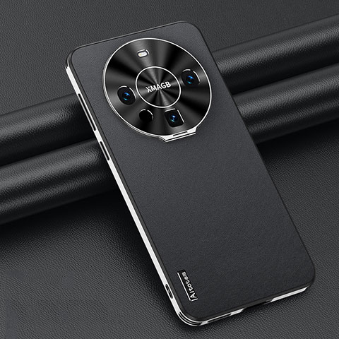 Coque Luxe Cuir Housse Etui AT3 pour Huawei Mate 60 Noir