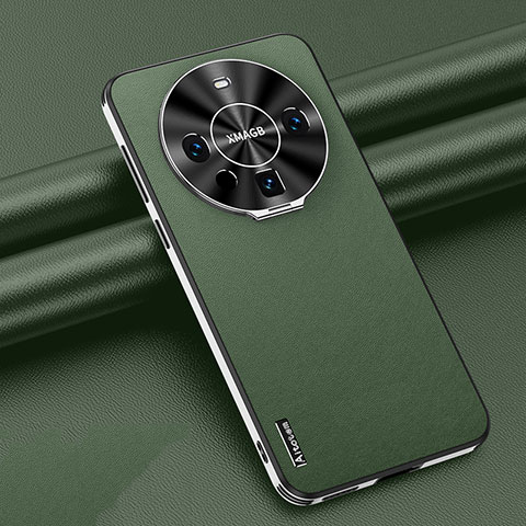 Coque Luxe Cuir Housse Etui AT3 pour Huawei Mate 60 Pro+ Plus Vert