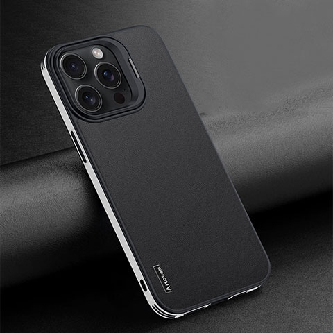 Coque Luxe Cuir Housse Etui AT4 pour Apple iPhone 14 Pro Noir