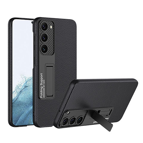 Coque Luxe Cuir Housse Etui avec Support AC1 pour Samsung Galaxy S22 Plus 5G Noir