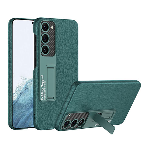 Coque Luxe Cuir Housse Etui avec Support AC1 pour Samsung Galaxy S23 Plus 5G Vert