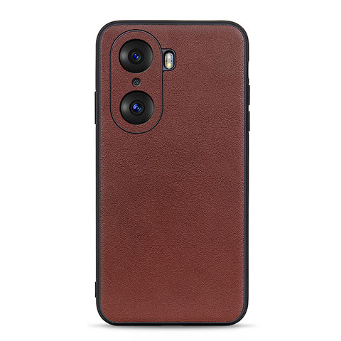 Coque Luxe Cuir Housse Etui B01H pour Huawei Honor 60 Pro 5G Marron