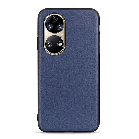 Coque Luxe Cuir Housse Etui B01H pour Huawei P50 Bleu