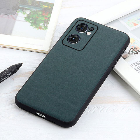 Coque Luxe Cuir Housse Etui B01H pour OnePlus Nord CE 2 5G Vert