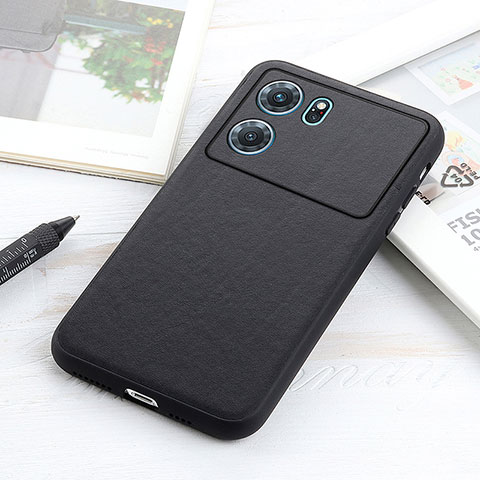 Coque Luxe Cuir Housse Etui B01H pour Oppo K10 5G Noir