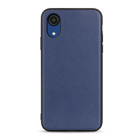 Coque Luxe Cuir Housse Etui B01H pour Samsung Galaxy A03 Core Bleu