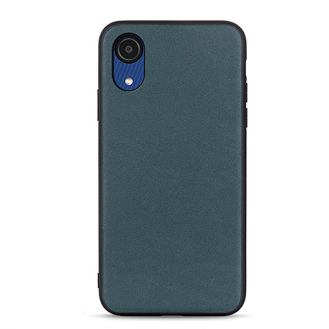 Coque Luxe Cuir Housse Etui B01H pour Samsung Galaxy A03 Core Vert