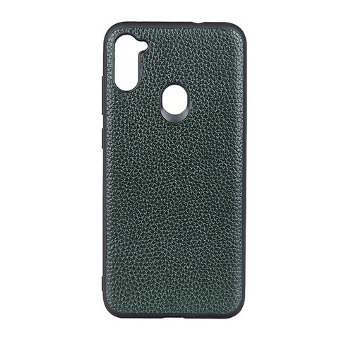 Coque Luxe Cuir Housse Etui B01H pour Samsung Galaxy A11 Vert