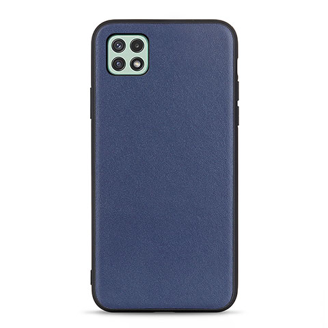 Coque Luxe Cuir Housse Etui B01H pour Samsung Galaxy A22 5G Bleu