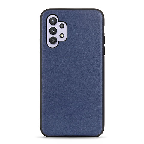 Coque Luxe Cuir Housse Etui B01H pour Samsung Galaxy A32 4G Bleu