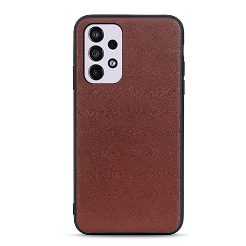 Coque Luxe Cuir Housse Etui B01H pour Samsung Galaxy A33 5G Marron