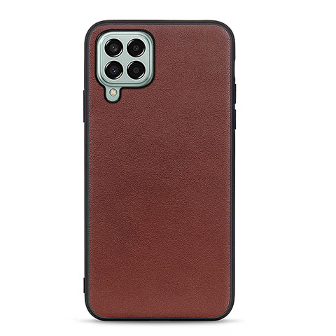 Coque Luxe Cuir Housse Etui B01H pour Samsung Galaxy M33 5G Marron