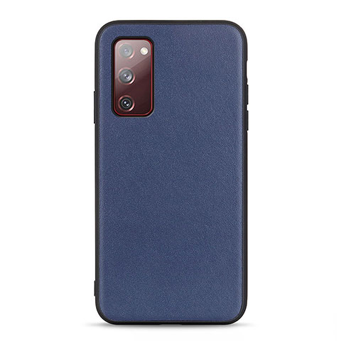 Coque Luxe Cuir Housse Etui B01H pour Samsung Galaxy S20 FE (2022) 5G Bleu