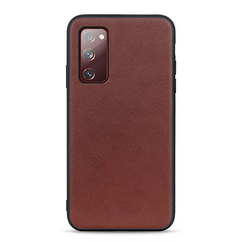 Coque Luxe Cuir Housse Etui B01H pour Samsung Galaxy S20 FE (2022) 5G Marron