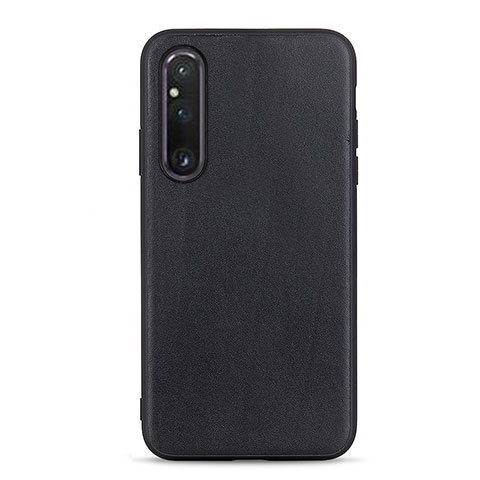 Coque Luxe Cuir Housse Etui B01H pour Sony Xperia 1 V Noir