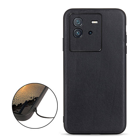 Coque Luxe Cuir Housse Etui B01H pour Vivo iQOO Neo6 5G Noir