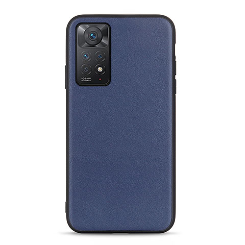 Coque Luxe Cuir Housse Etui B01H pour Xiaomi Redmi Note 11 Pro 4G Bleu