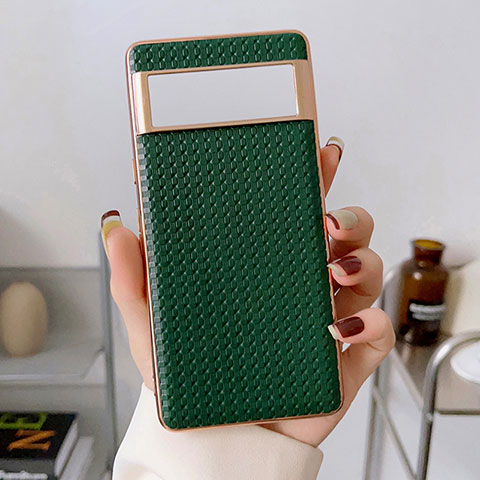 Coque Luxe Cuir Housse Etui B02H pour Google Pixel 6 5G Vert