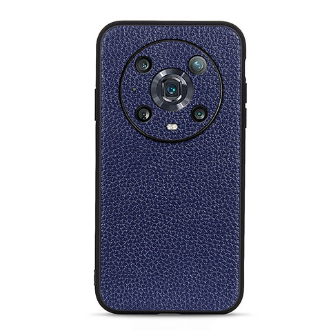 Coque Luxe Cuir Housse Etui B02H pour Huawei Honor Magic4 Pro 5G Bleu