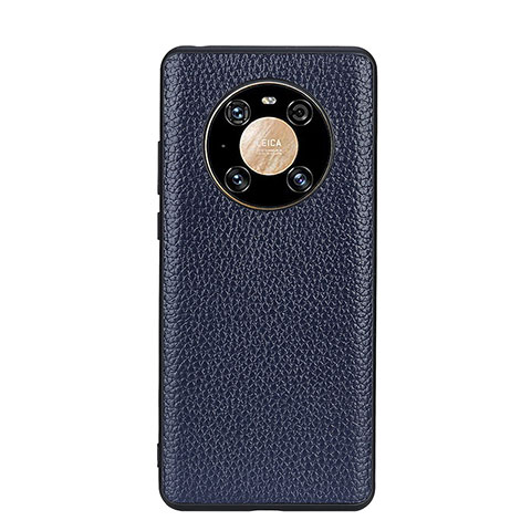 Coque Luxe Cuir Housse Etui B02H pour Huawei Mate 40 Bleu